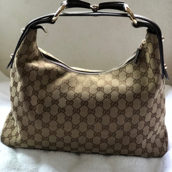 GUCCI Monogram Hobo Bag - Picture 1 of 8